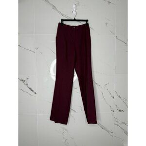 Vintage 90's Pants Women's Sz 8 Slacks Burgandy Career Club Stretch Straight Leg